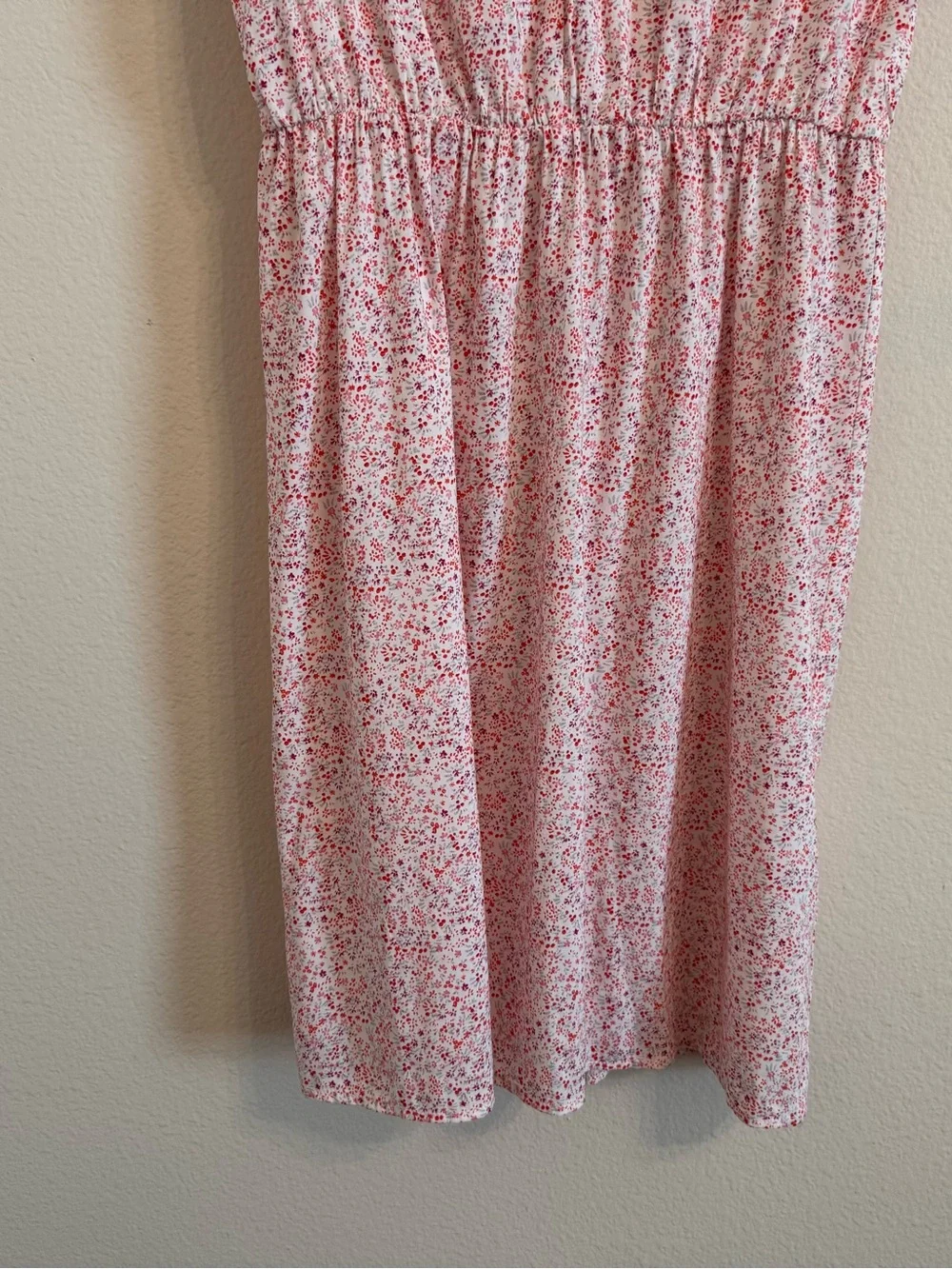 Banana Republic Floral Print Ruched-sleeve dress